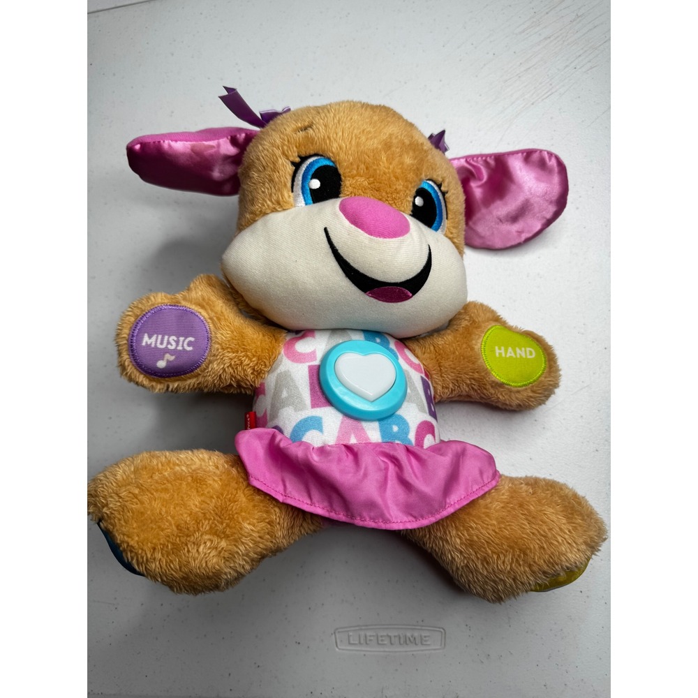 Fisher-Price Laugh & Learn Smart Stages Sis Plush Puppy Interactive Toy‎ Pink